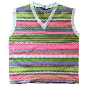 70s pull over multi-color vest